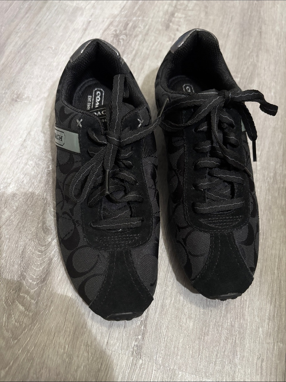 Coach Black Signature Runner Sneakers